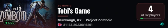 Tobi's Game live status badge