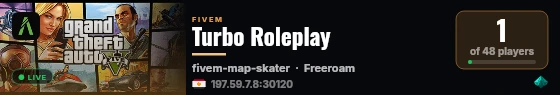 Turbo Roleplay live status badge