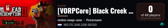 [VORPCore] Black Creek County live status badge
