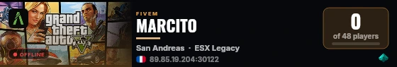 MARCITO live status badge