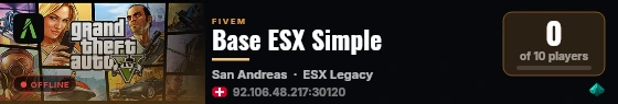 Base ESX Simple live status badge