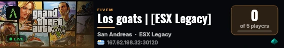 Los goats | [ESX Legacy] live status badge
