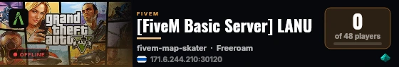 [FiveM Basic Server] LANU live status badge