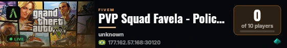 PVP Squad Favela - Policia vs Criminosos live status badge
