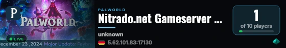 Nitrado.net Gameserver #7752 live status badge