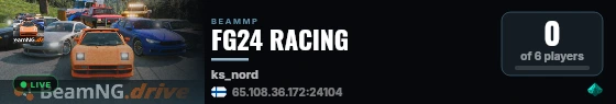 FG24 RACING live status badge