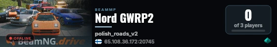 Nord GWRP2 live status badge