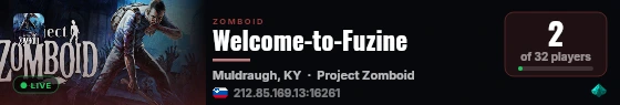 Welcome-to-Fuzine live status badge