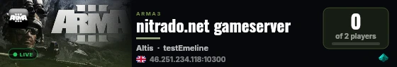 nitrado.net gameserver live status badge