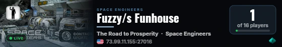 Fuzzy/s Funhouse live status badge