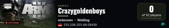 Crazygoldenboys live status badge