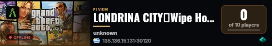 LONDRINA CITY⌠Wipe Hoje⌡ live status badge