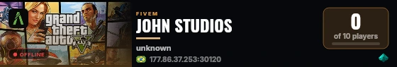 JOHN STUDIOS live status badge