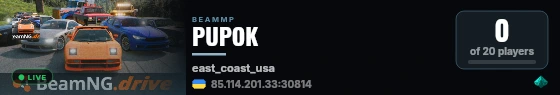 PUPOK live status badge