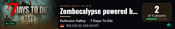 Zombocalypse powered by Host-Unlimited.de live status badge