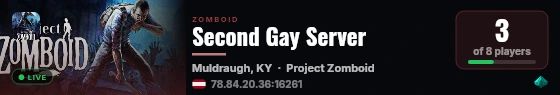 Second Gay Server live status badge
