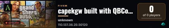 capekgw built with QBCore Framework by JericoFx & Kakarot & Hamy! live status badge