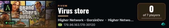 Virus store live status badge