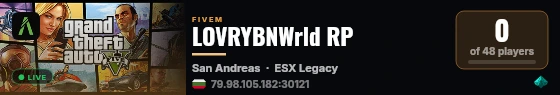 LOVRYBNWrld RP live status badge