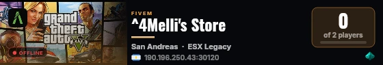 ^4Melli's Store live status badge