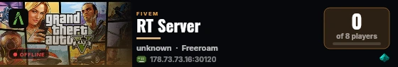 RT Server live status badge