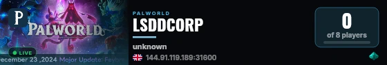 LSDDCORP live status badge