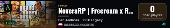 [FiveM Basic Server] NoveraRP live status badge