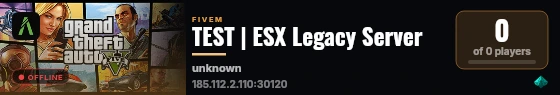 TEST | ESX Legacy Server live status badge
