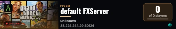 default FXServer live status badge