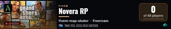Novera RP live status badge