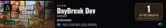 DayBreak Dev live status badge