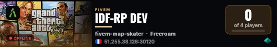 IDF-RP DEV live status badge