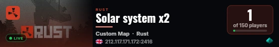 Solar system x2 live status badge