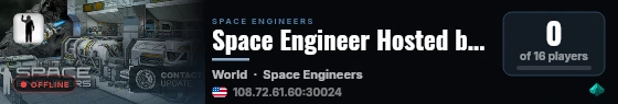 Space Engineer Hosted by Octopuscloud live status badge