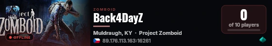 Back4DayZ live status badge