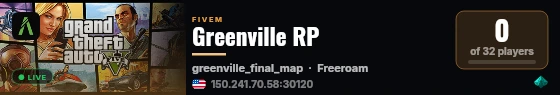 Greenville RP live status badge
