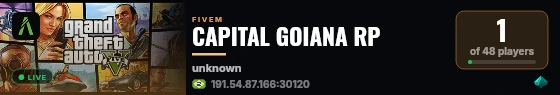 CAPITAL GOIANA RP live status badge