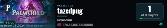 tazedpug live status badge