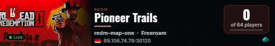 Pioneer Trails live status badge