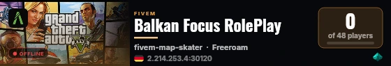 Balkan Focus RolePlay live status badge