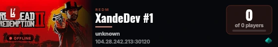 XandeDev #1 live status badge