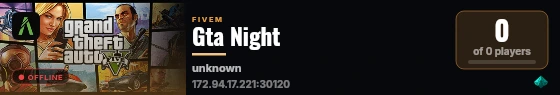 Gta Night live status badge