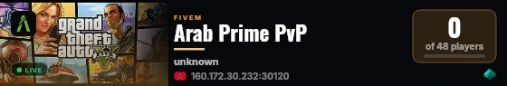 Arab Prime PvP live status badge
