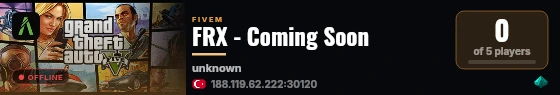 FRX - Coming Soon live status badge