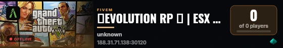 🚀EVOLUTION RP 🌐 | ESX Legacy Server live status badge