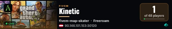 Kinetic live status badge