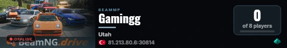 Gamingg live status badge