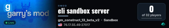 eli sandbox server live status badge