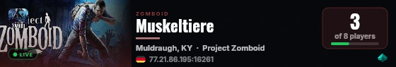Muskeltiere live status badge