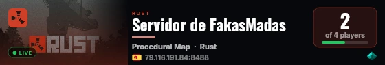 Servidor de FakasMadas live status badge